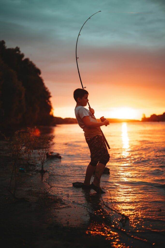 Spinning reel and rod setup for finesse bass fishing