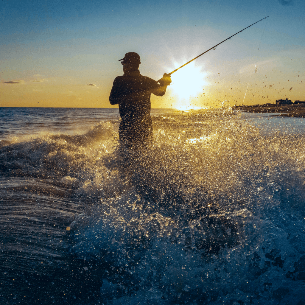 Buzzbait topwater lure creating a wake for bass fishing