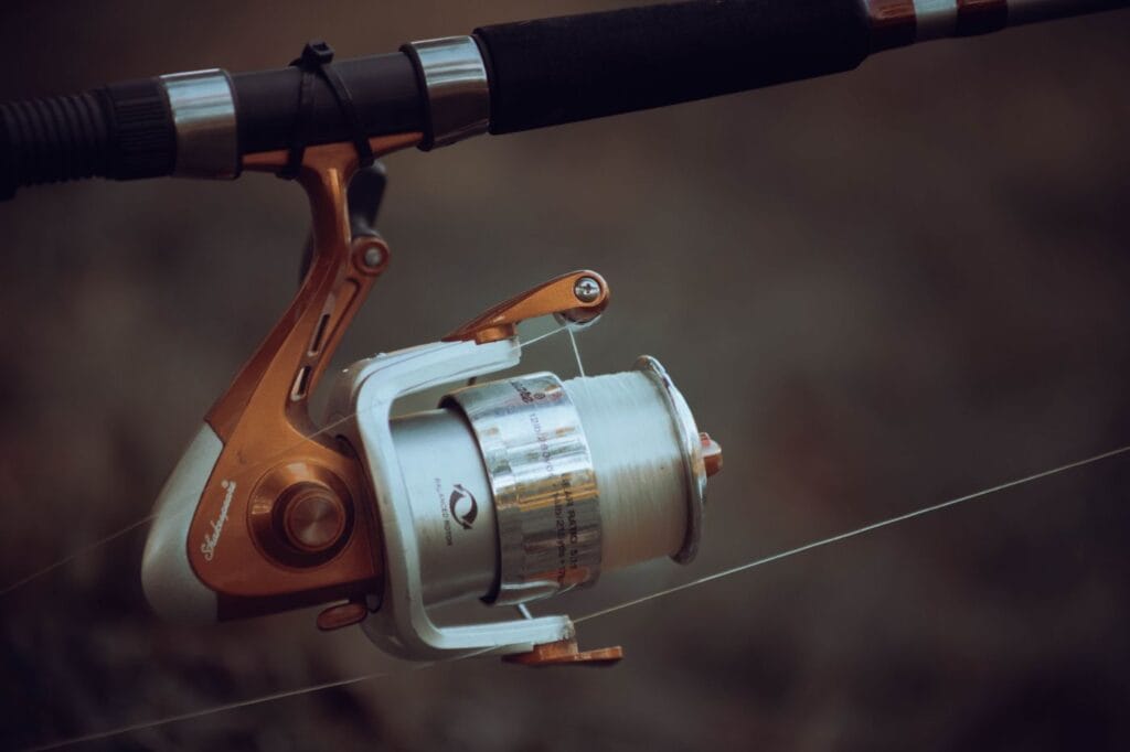 Baitcasting reel with fishing line